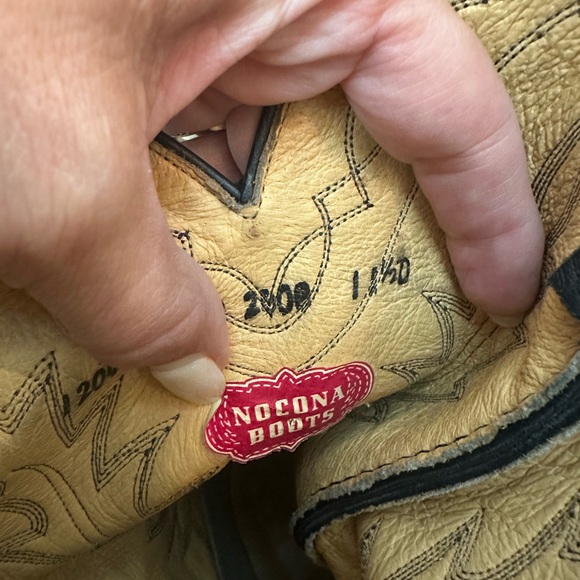 Nocona Men’s Black Leather Deertan Gentlemens Western Boots Size 11.5D - Picture 11 of 13